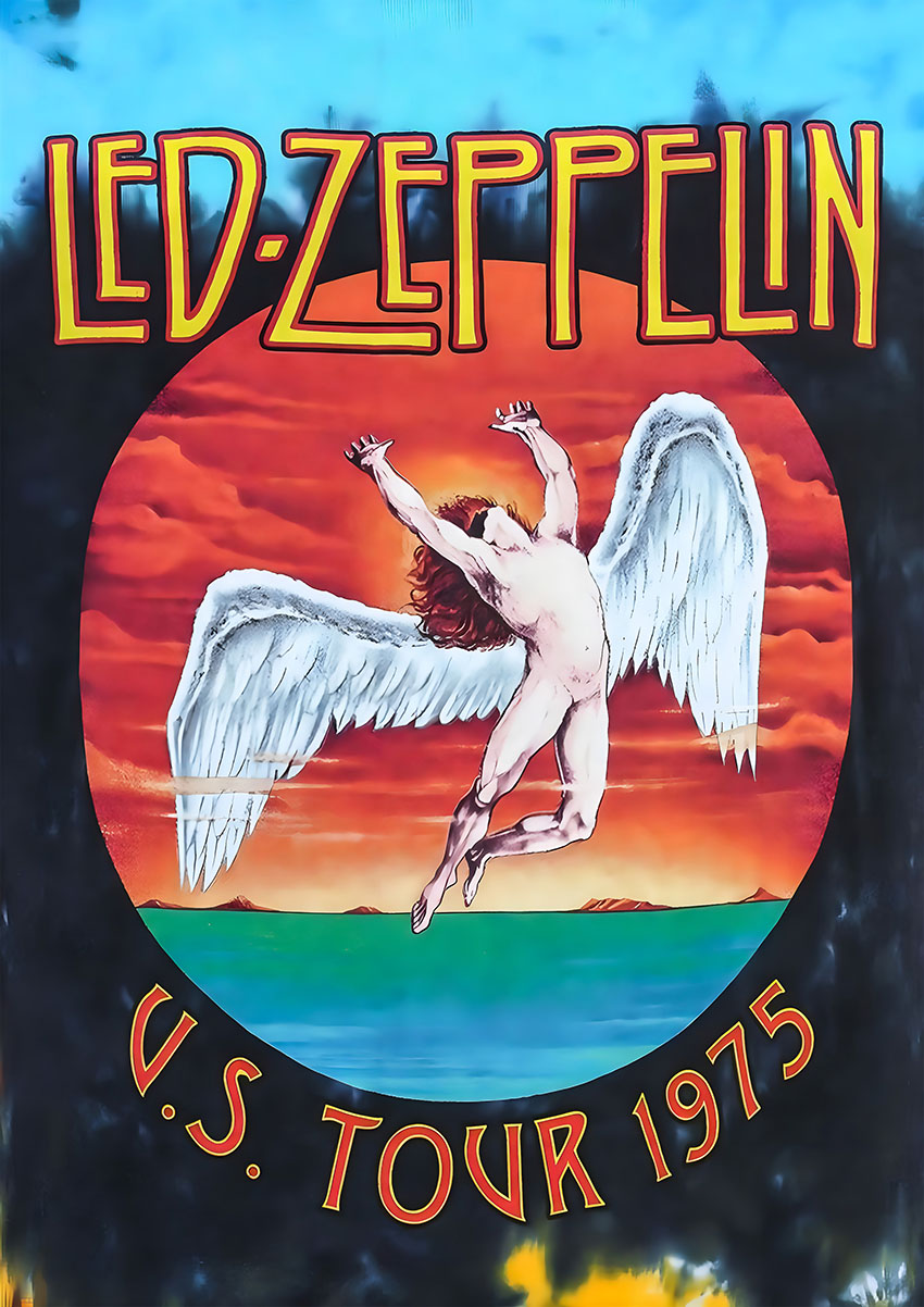 Led Zeppelin 1975 Tour Artwork Canvas Print & Poster Wall Art - AI PRINT LAB